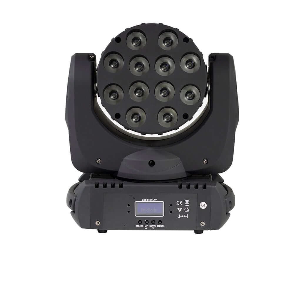 SHEHDS 12x12W RGBW LED Beam Moving Head Lights DMX512 - front