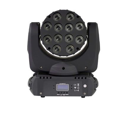 SHEHDS 12x12W RGBW LED Beam Moving Head Lights DMX512 - front