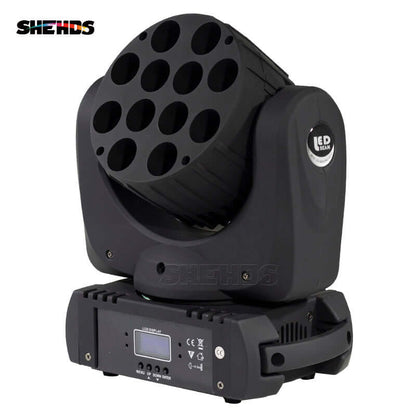 SHEHDS LED Beam Lyres 12x12W RGBW Éclairage de Scène DMX512 Performance DJ Club Concert