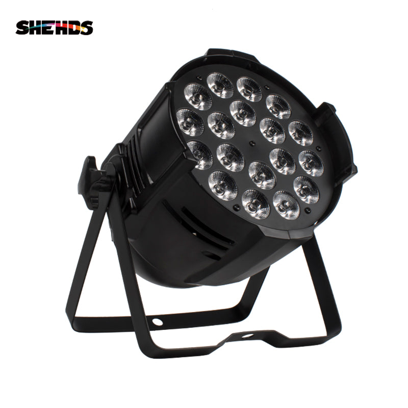 SHEHDS Nouvelle version en alliage aluminium LED 18x18W RGBWA+UV 6In1 Par Mélange de couleurs Éclairage de Scène