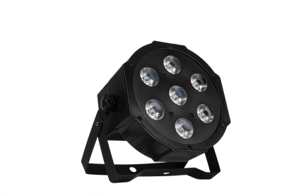 SHEHDS Éclairage de scène à LED Par Slim 7x18W RGBWA+UV silencieux pour mariage concert théâtre