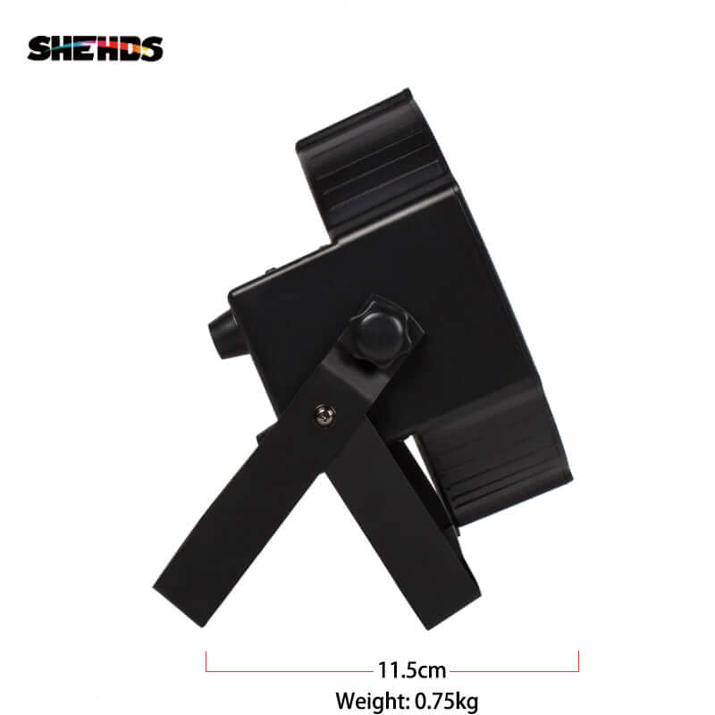 SHEHDS Éclairage de scène à LED Par Slim 7x18W RGBWA+UV silencieux pour mariage concert théâtre