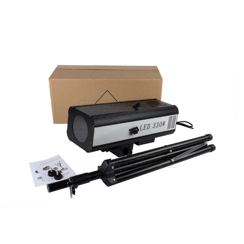 SHEHDS Projecteur de poursuite LED 330W Éclairage de Scène avec boîtier de suivi Performance DJ Mariage Théâtre