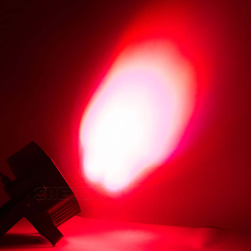 SHEHDS Éclairage de scène à LED Par Slim 7x18W RGBWA+UV silencieux pour mariage concert théâtre