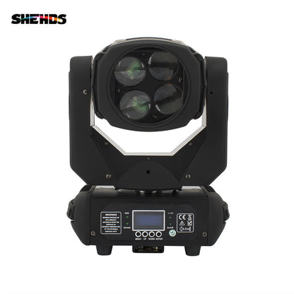 SHEHDS LED Beam Lyres 4x25W RGBW Éclairage de Scène Éclairage de Performance Mariage Concert