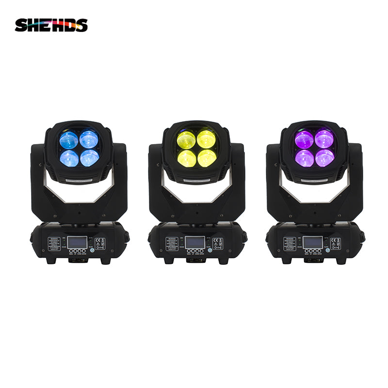 SHEHDS LED Beam Lyres 4x25W RGBW Éclairage de Scène Éclairage de Performance Mariage Concert