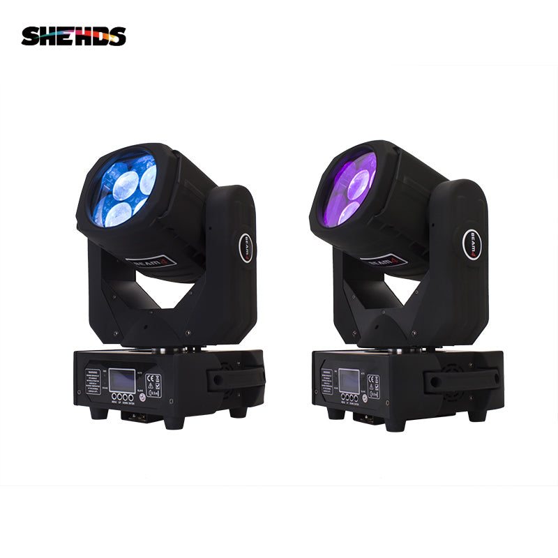 SHEHDS LED Beam Lyres 4x25W RGBW Éclairage de Scène Éclairage de Performance Mariage Concert