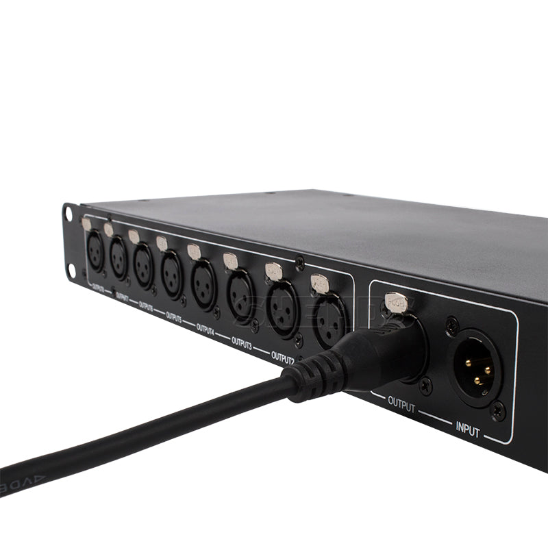 Distribution RDM 8 voies pour équipement éclairage de scène DMX 512