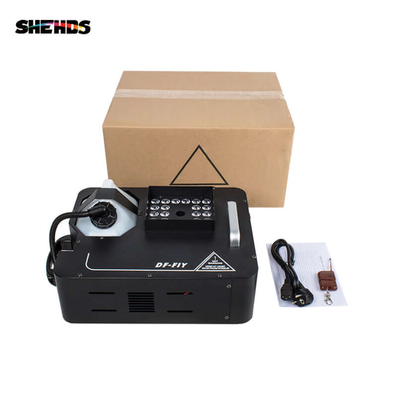 SHEHDS Machine à fumée LED 24x9W RGB puissance 1500W Performance Mariage Concert