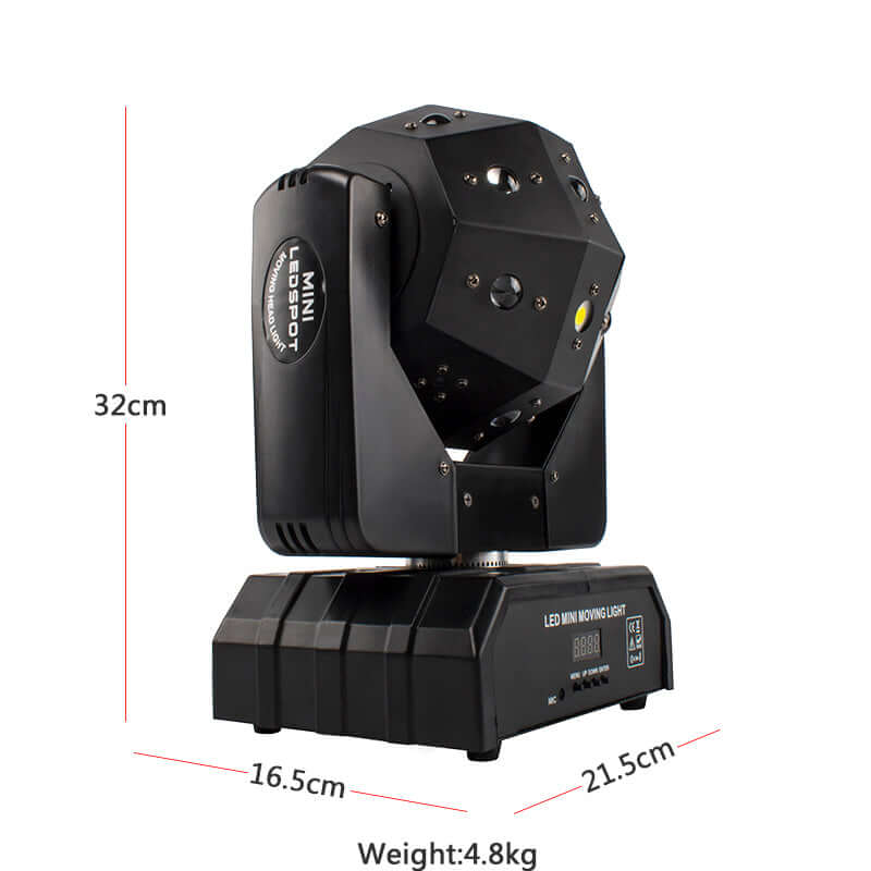 SHEHDS Lyres 16X3W LED Football 3in1(Beam&Laser&Strobe) Éclairage de Scène Éclairage Laser Rouge et vert