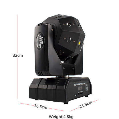 SHEHDS Lyres 16X3W LED Football 3in1(Beam&Laser&Strobe) Éclairage de Scène Éclairage Laser Rouge et vert