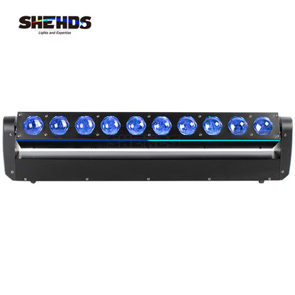 SHEHDS LED Lyres 10x40W RGBW 4in1 Beam Wall Wash Éclairage de Scène Équipement à effets Performance DJ