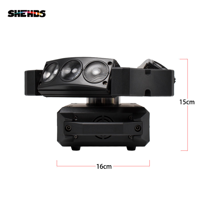 SHEHDS Mini LED Beam Spider Lyres 9x10W RGBW Éclairage de Scène KTV Mariage DJ Club