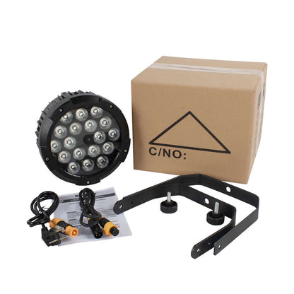 SHEHDS Projecteur LED Par 18x18 W 6in1 RGBWA+UV étanche IP65 Éclairage de Scène pour extérieur DJ Club Mariage