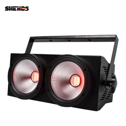 SHEHDS 2Eyes LED Blinder 200W COB Par RGBWA+UV 6in1 DMX Éclairage de Scènet Éclairage du public Mariage Concert