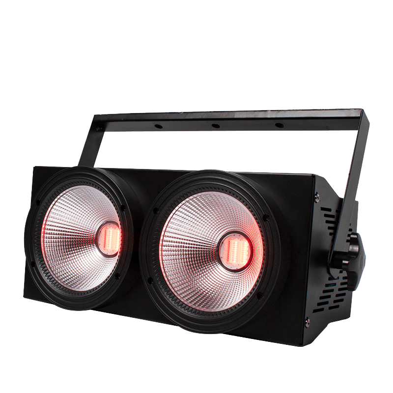 SHEHDS 2eyes 2x100W LED Blinder 200W COB Par RGBWA+UV 6IN1 DMX Stage Lighting