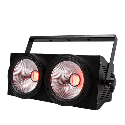 SHEHDS 2eyes 2x100W LED Blinder 200W COB Par RGBWA+UV 6IN1 DMX Stage Lighting