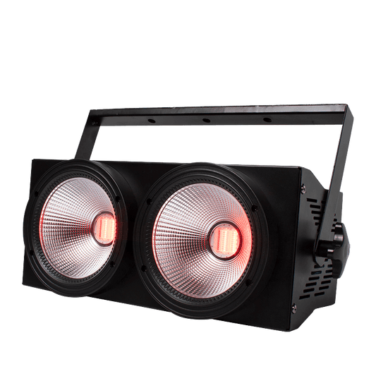 SHEHDS 2eyes 2x100W LED Blinder 200W COB Par RGBWA+UV 6IN1 DMX Stage Lighting