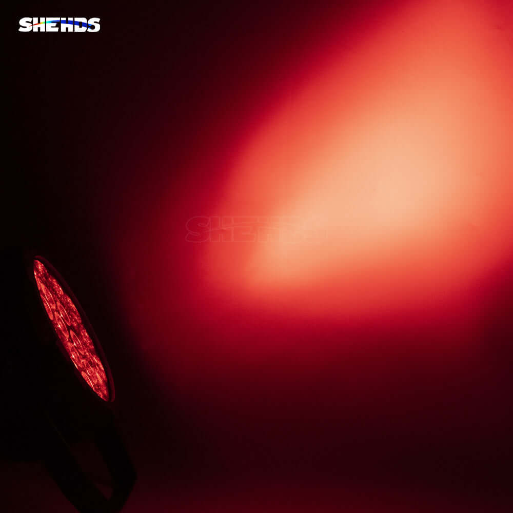 SHEHDS Projecteur LED Par 18x18 W 6in1 RGBWA+UV étanche IP65 Éclairage de Scène pour extérieur DJ Club Mariage