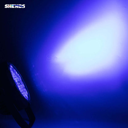SHEHDS Projecteur LED Par 18x18 W 6in1 RGBWA+UV étanche IP65 Éclairage de Scène pour extérieur DJ Club Mariage