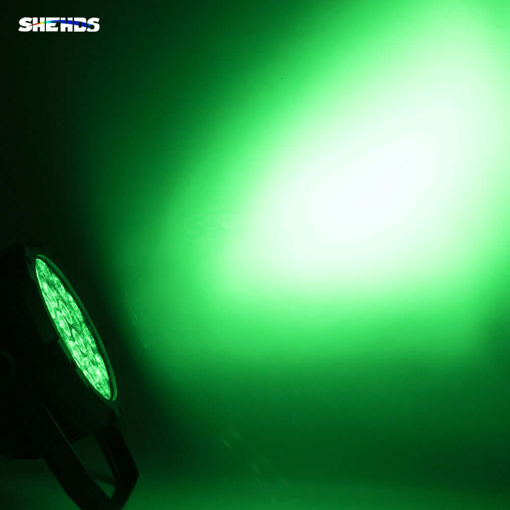 SHEHDS Projecteur LED Par 18x18 W 6in1 RGBWA+UV étanche IP65 Éclairage de Scène pour extérieur DJ Club Mariage