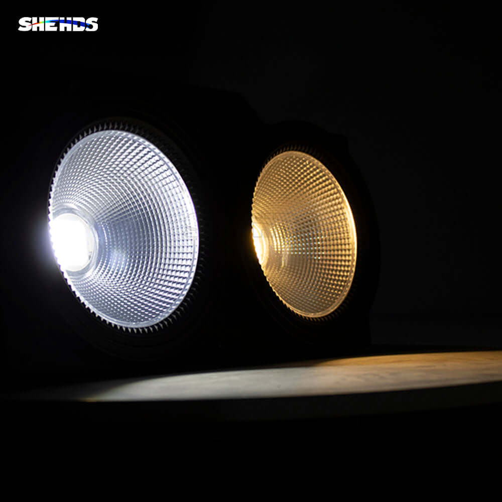 SHEHDS 2eyes 200W LED COB Blinder éclairage blanc froid et blanc chaud DJ Performance Théâtre