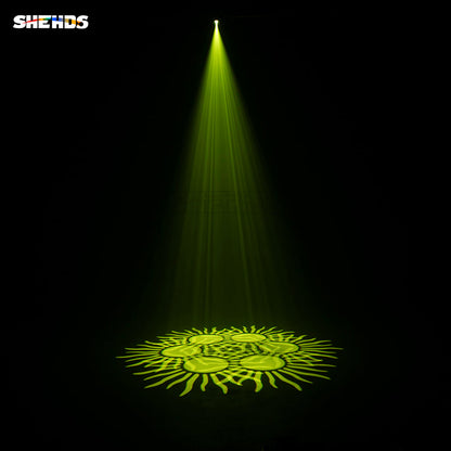 SHEHDS (6-Prisme) LED Lyres 100W Spot Gobo Éclairage de Scène Avec Anneau LED et écran LCD