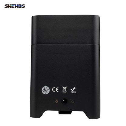 SHEHDS 6x18W 6in1 RGBAW+UV Éclairage à batterie Éclairage de Scène Télécommande sans fil KTV DJ