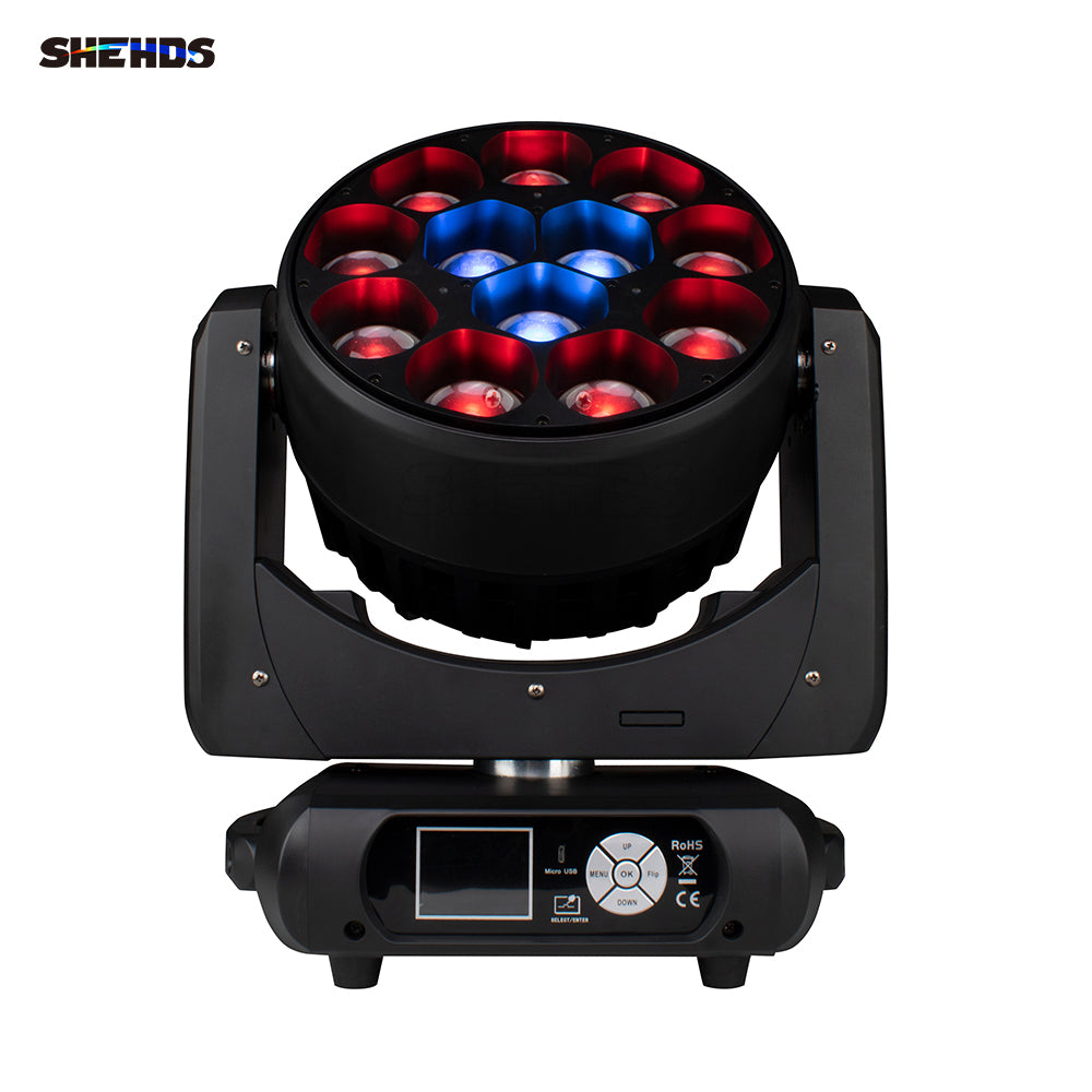 JMS WEBB Lyres LED Beam&Wash Bee Eye 12x40W RGBW Éclairage de Scène Éclairage de Performance DJ Théâtre