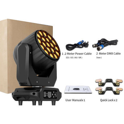 JMS WEBB Lyres LED Wash Big Bee Eye 19x20W&19x40W RGBW Éclairage de Scène Éclairage de Performance Concert Mariage Théâtre