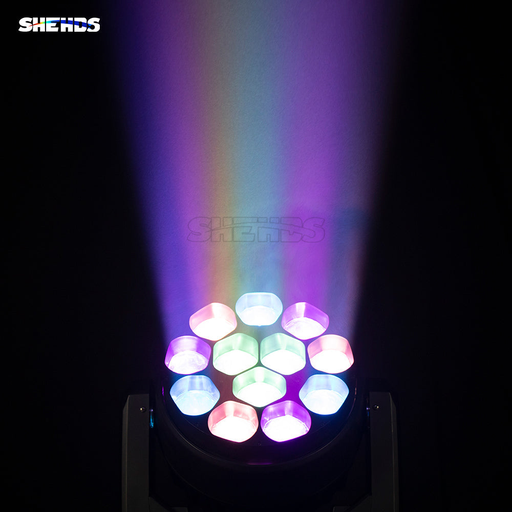 JMS WEBB Lyres LED Beam&Wash Bee Eye 12x40W RGBW Éclairage de Scène Éclairage de Performance DJ Théâtre