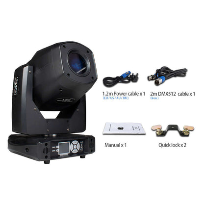 SHEHDS LED Lyres Beam&Spot&Zoom 160W 3in1 Éclairage de Scène Performance DJ Club Mariage