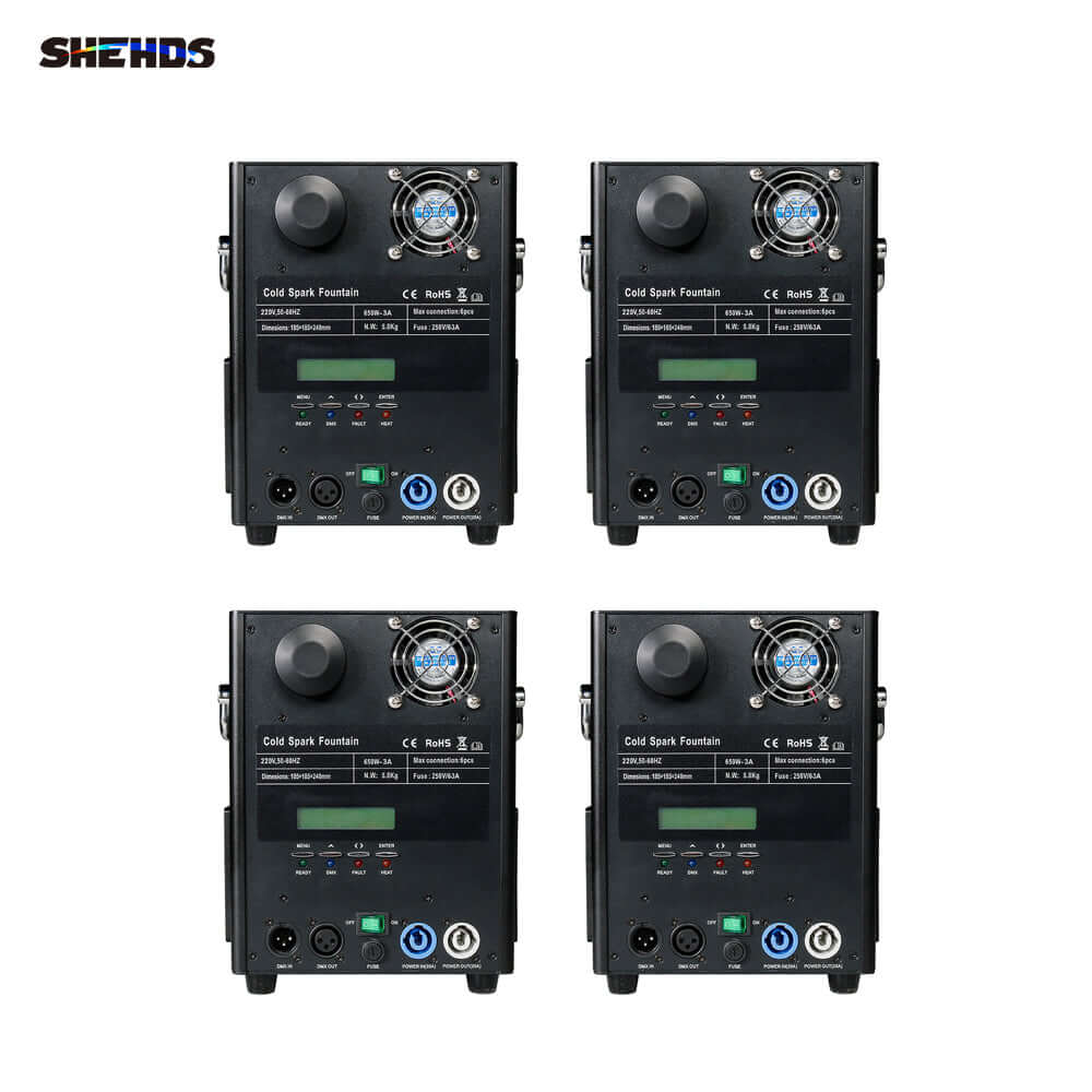 SHEHDS Nouvelle machine à étincelles sans fil 650W pour feux d'artifice, extérieur et intérieur Performance Mariage
