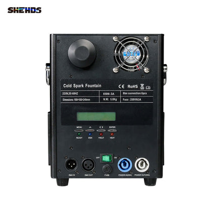 SHEHDS Nouvelle machine à étincelles sans fil 650W pour feux d'artifice, extérieur et intérieur Performance Mariage