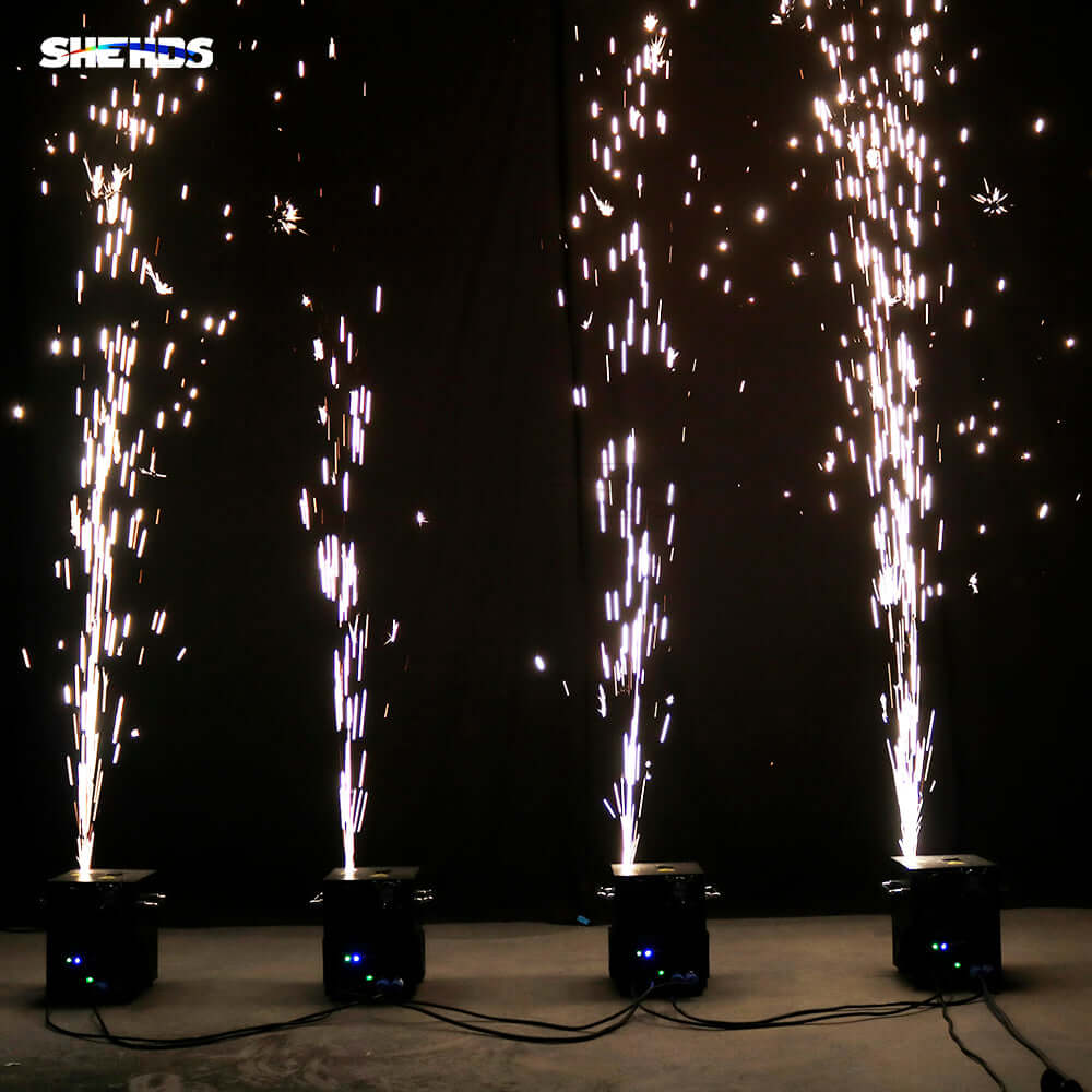 SHEHDS Nouvelle machine à étincelles sans fil 650W pour feux d'artifice, extérieur et intérieur Performance Mariage