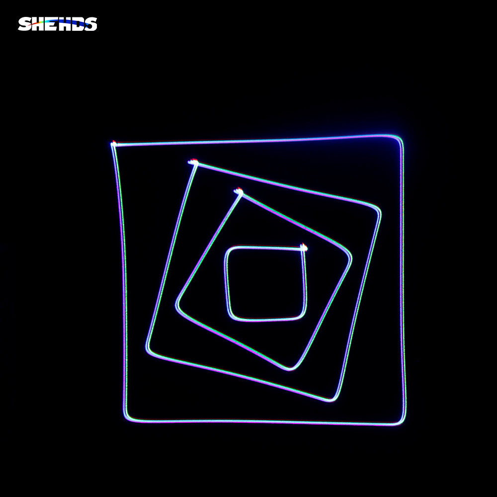 SHEHDS Éclairage Laser étanche 3W RGB avec motif de balayage et animation Performance DJ Club Mariage