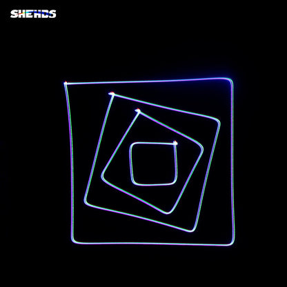SHEHDS Éclairage Laser étanche 3W RGB avec motif de balayage et animation Performance DJ Club Mariage