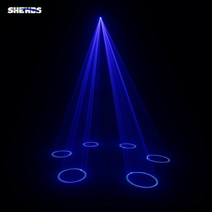 SHEHDS Éclairage Laser étanche 3W RGB avec motif de balayage et animation Performance DJ Club Mariage