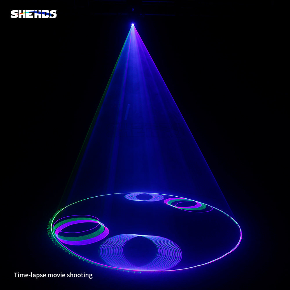 SHEHDS Éclairage Laser étanche 3W RGB avec motif de balayage et animation Performance DJ Club Mariage
