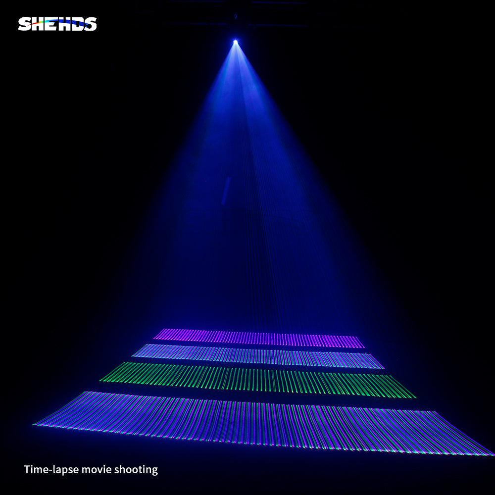 SHEHDS Éclairage Laser étanche 3W RGB avec motif de balayage et animation Performance DJ Club Mariage
