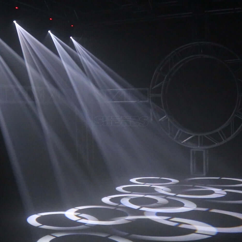 SHEHDS Projecteur LED  80W Lyres avec 3 prismes et gobo Équipement DJ Performance Club