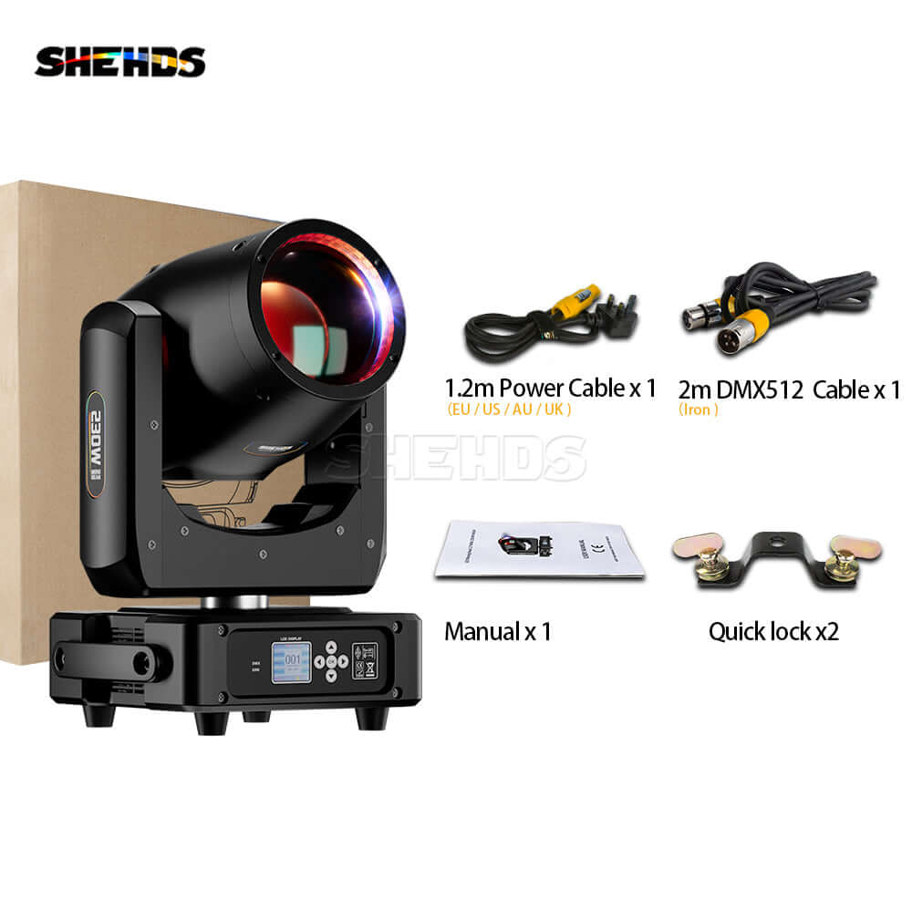 SHEHDS Lyres Bulb Beam 230W 7R Éclairage de Scène Éclairage de Performance DJ Club Mariage Théâtre