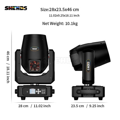 SHEHDS Lyres Bulb Beam 230W 7R Éclairage de Scène Éclairage de Performance DJ Club Mariage Théâtre