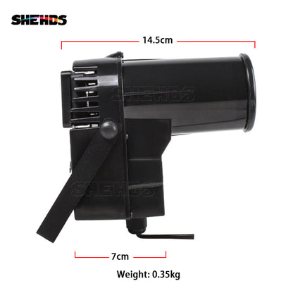 SHEHDS Mini Projecteur LED 10W Éclairage de Scène Avec DMX512 Éclairage DJ