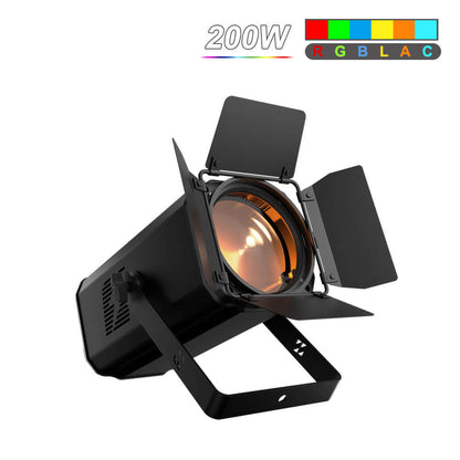 SHEHDS App Control 200W/300W COB Par Light with Barndoor Spot Zoom Stage Light – alternate product view