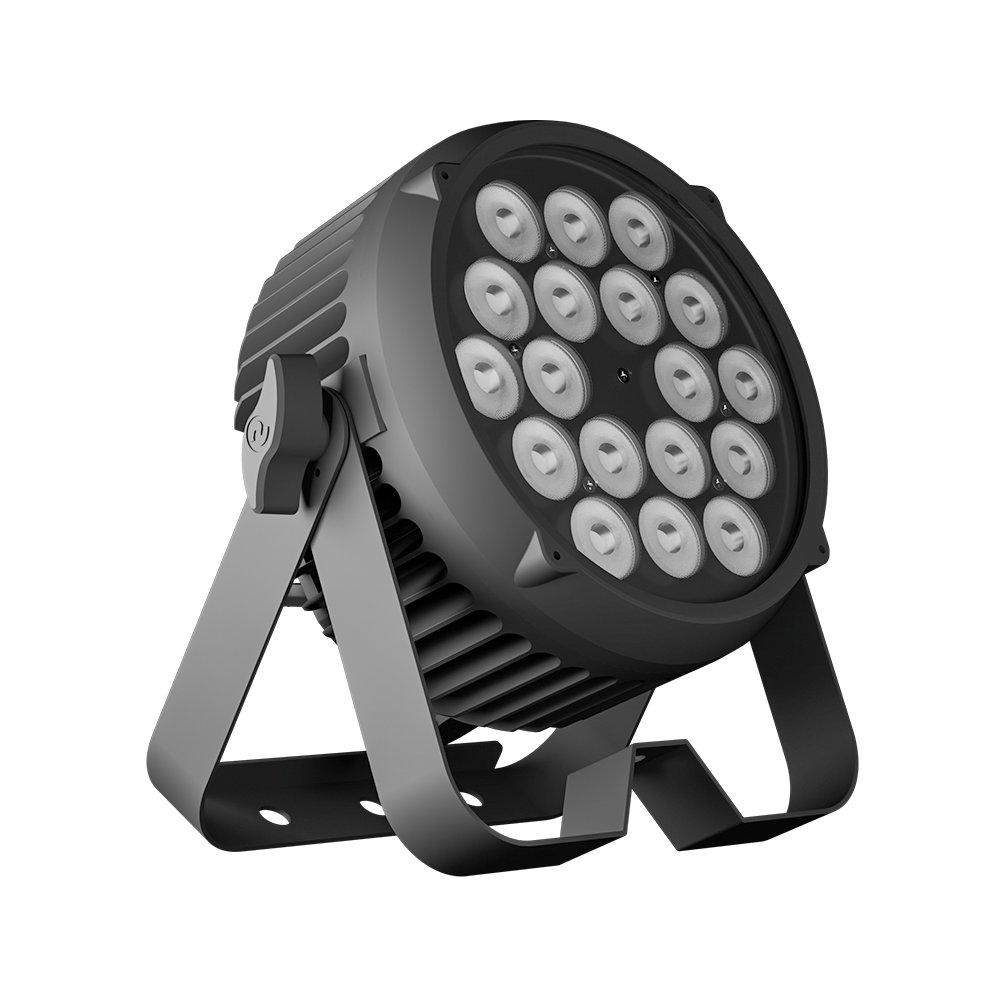 CoralPar Waterproof Alliage aluminium LED Éclairage de Scène 18x12W RGBWA+UV Par avec Fonction RDM