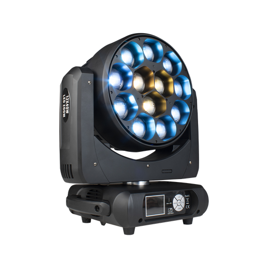 JMS WEBB Lyres LED Beam&Wash Bee Eye 12x40W RGBW Éclairage de Scène Éclairage de Performance DJ Théâtre