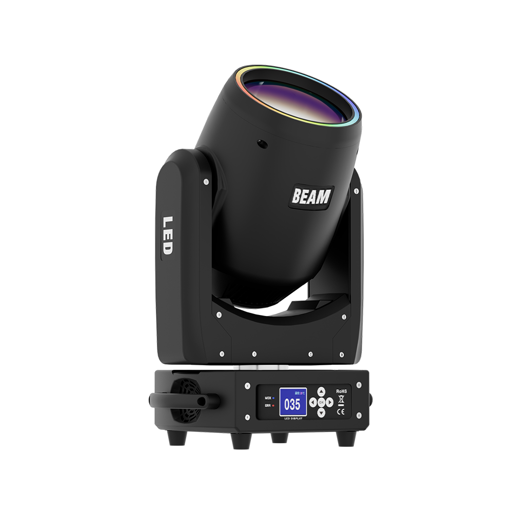 SHEHDS LED Lyres Beam 300W Éclairage Sharpy Prisme coloré Avec anneau LED Éclairage de Scène Performance