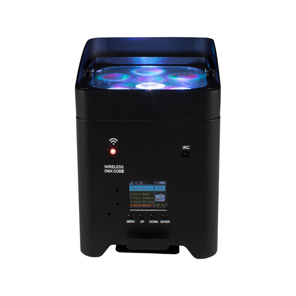 SHEHDS 6x18W 6in1 RGBAW+UV Éclairage à batterie Éclairage de Scène Télécommande sans fil KTV DJ