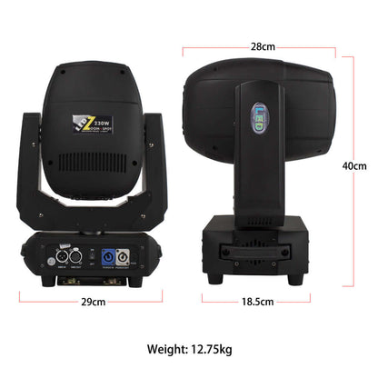 SHEHDS Lyres LED 230W Spot&Zoom&Gobo Éclairage de Scène (Mise à niveau du Beam 230W 7R) Éclairage de Performance DJ